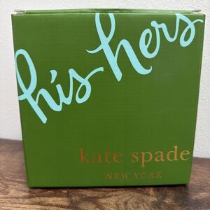 Set Of 2 Kate Spade Lenox Crystal Highball Glasses His & Hers Clear NEW IN BOX